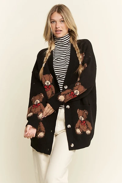 Black Beary Adroable Cardigan