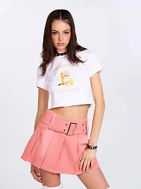 White Rodeo Kitty Baby Tee