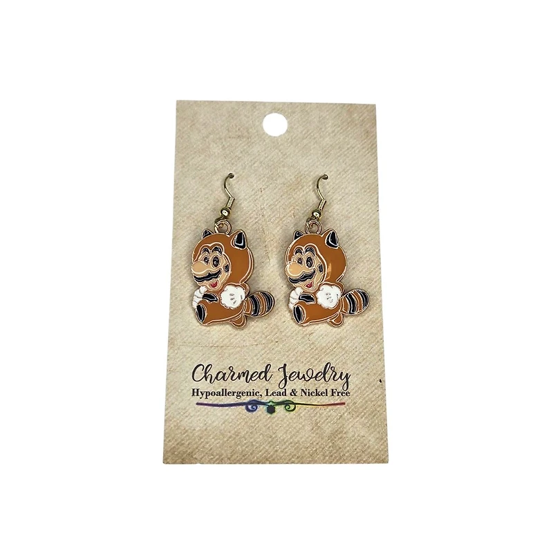 Tanuki Mario Earrings