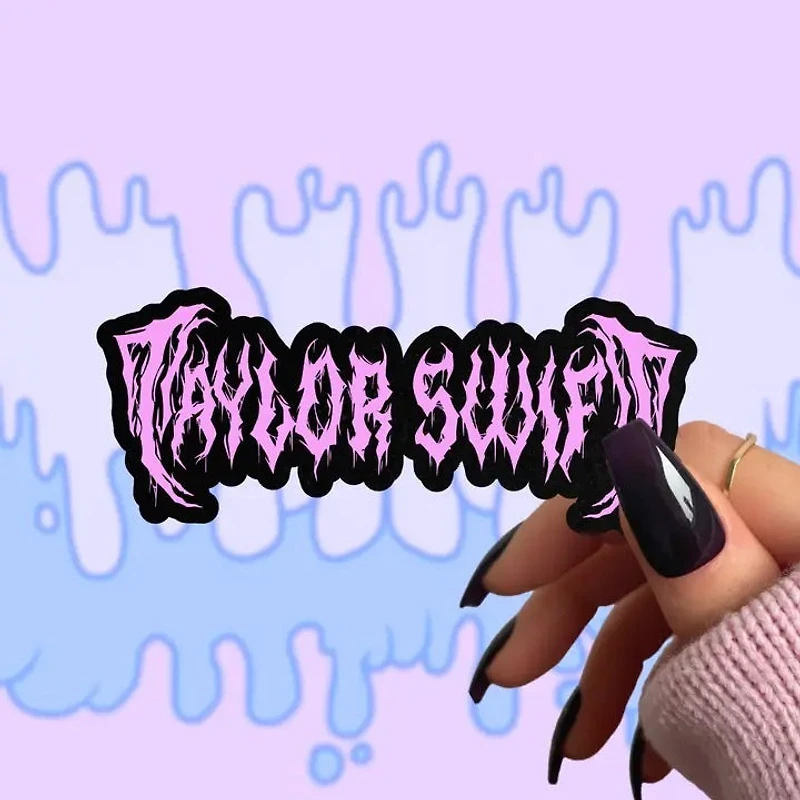Taylor Swift Metal Sticker, Holographic
