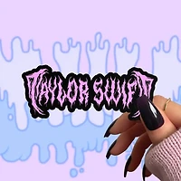 Taylor Swift Metal Sticker, Holographic