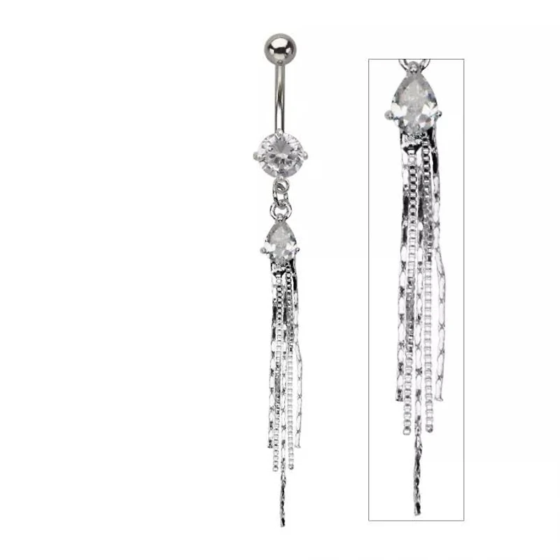 Teardrop With Chains Navel