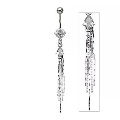 Teardrop With Chains Navel