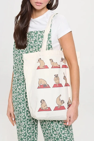 Pug Yoga Tote
