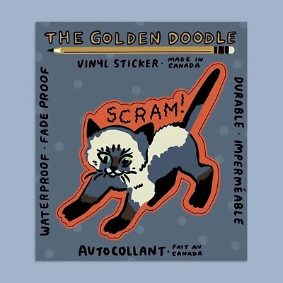 Scram Vinyl Waterproof Sticker