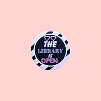 The Library Is Open Pin