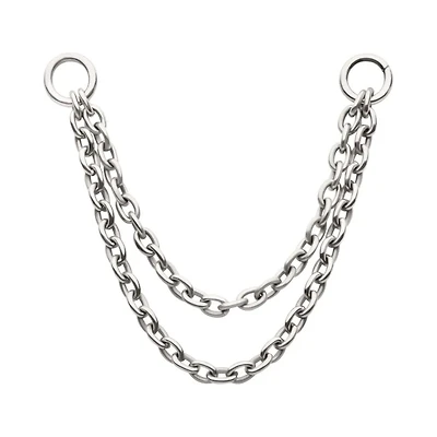 2 Tier 25mm / 34mm Rolo Chain Titanium
