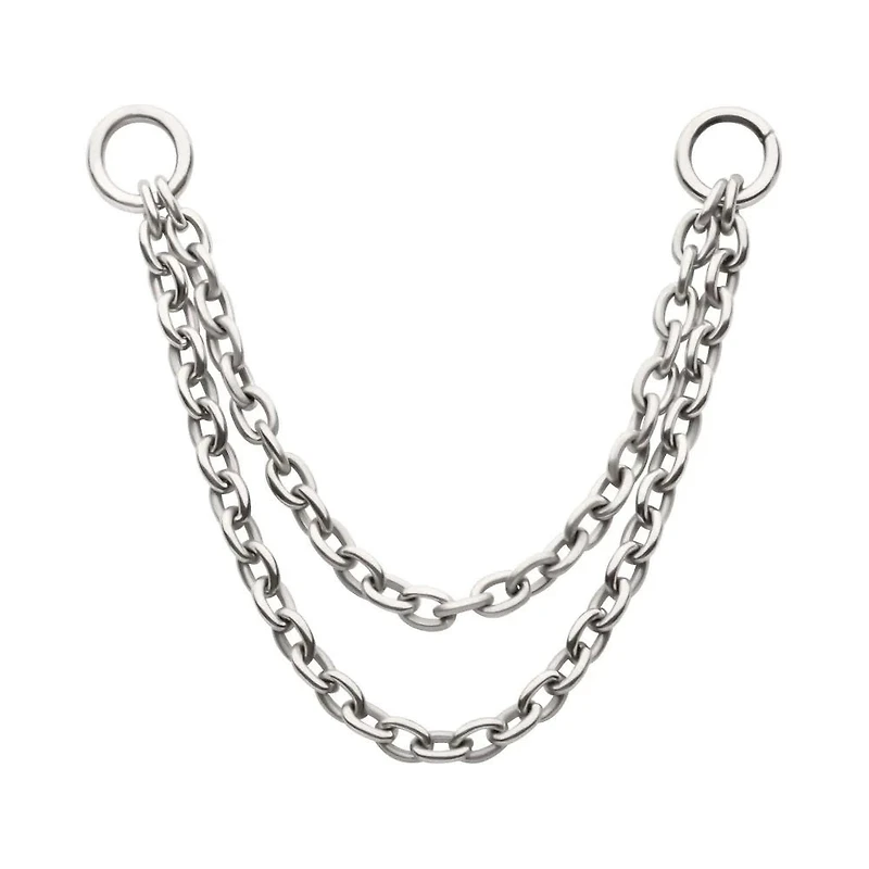 2 Tier 35mm / 43mm Rolo Chain Titanium