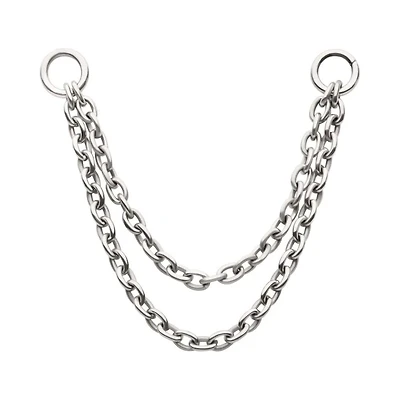 2 Tier 35mm / 43mm Rolo Chain Titanium