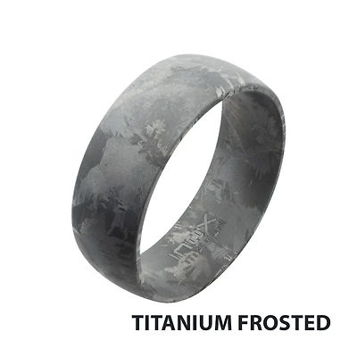 Titanium Frosted Ring Size