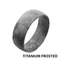 Titanium Frosted Ring Size