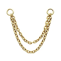Cadena Rolo de 2 niveles de 22 mm/27 mm en oro de 24 quilates