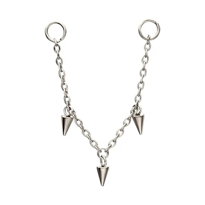 Spike Rolo Chain Platinum PVD Titanium 40mm