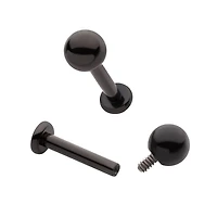 Ball Labret 18g / 2.5mm Base Black PVD Titanium