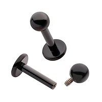 Ball Labret 16g / 4mm Base Black PVD Titanium