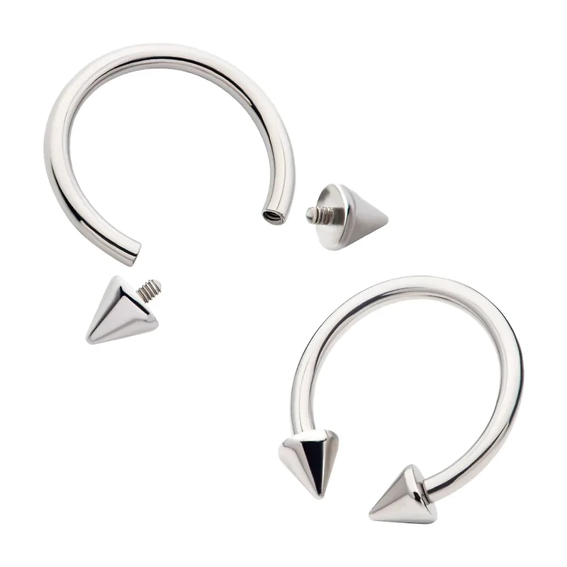 Double Spike 12g Circular Barbell Titanium