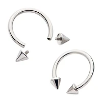 Double Spike 12g Circular Barbell Titanium