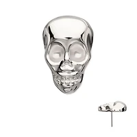 3D Skull Titanium Threadless Top