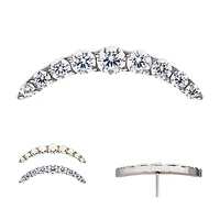 9 Cluster Crescent Titanium Threadless Top