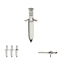 Dagger With Bezel CZ Titanium Threadless Top