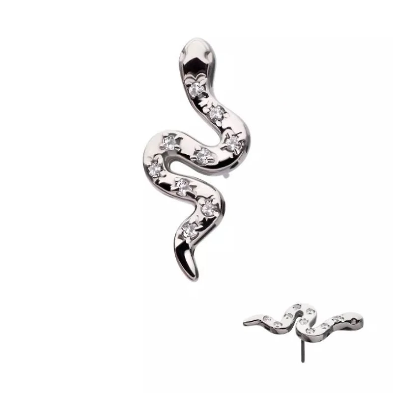 Top con gemas de 9 puntas de serpiente