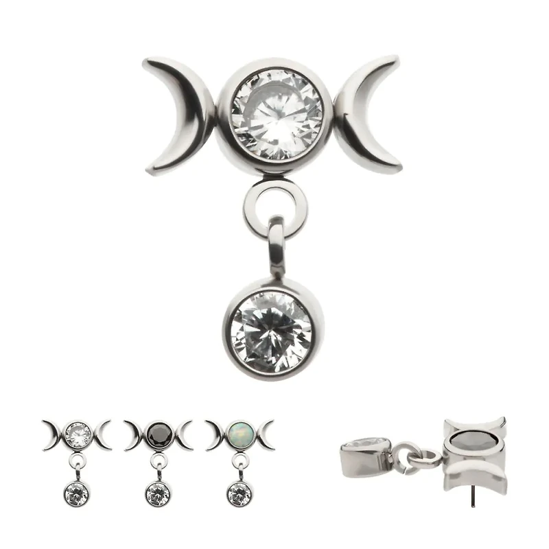 Moon Phase With Mini Bez Cz Dangle