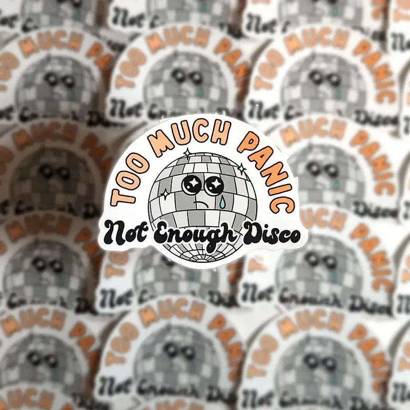 Too Much Panic Not Enough Disco Sticker
