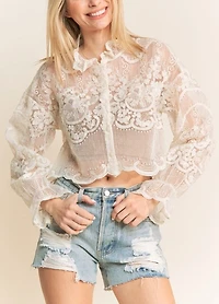 Button Down Blouse Plus