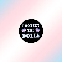 Trans Heart Protect The Dolls Pin