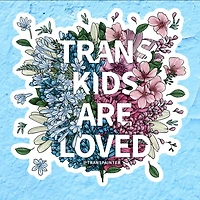 Trans Kids Are Loved Decal Sticker LGBTQ+