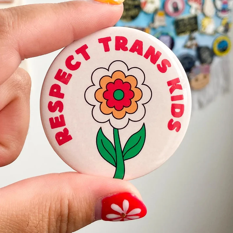 Respect Trans Kids Pinback Button