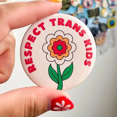 Respect Trans Kids Pinback Button