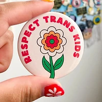 Respect Trans Kids Pinback Button