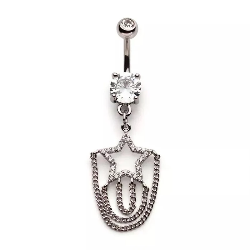 Cadena triple en contorno de estrella