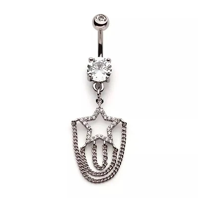 Cadena triple en contorno de estrella