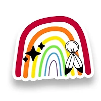 Two Spirit Sketch Rainbow Sticker