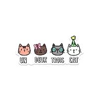 Un Deux Trois Cat Sticker