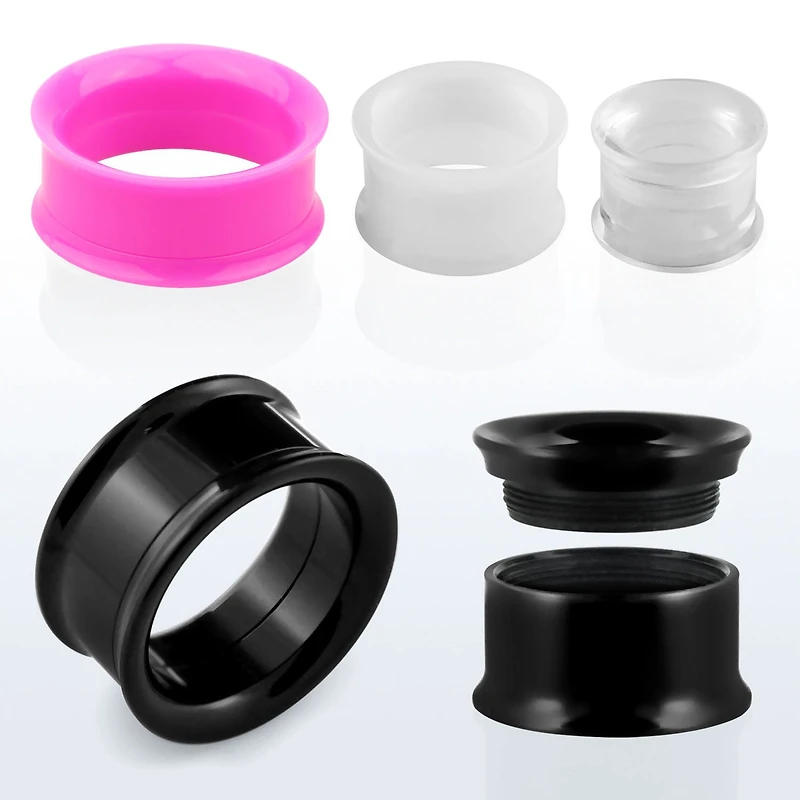 Solid Colour Acrylic Internally Threaded Machine Head 0g - 7/8"