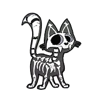Skelekitty Embroidered Patch