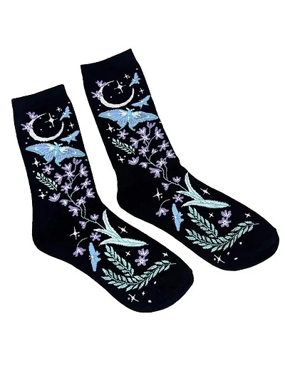 Moonpetal Luna Moth Socks