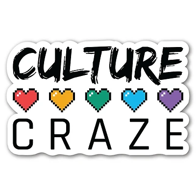 Video Game Hearts Culture Craze Sticker