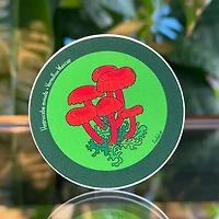 Vermillion Waxcap Sticker