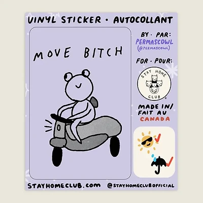 Move Waterproof Vinyl Sticker
