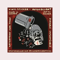 Scrappy Raccoon (Trash) Vinyl Sticker