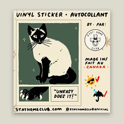 Uneasy Does It Vinyl Sticker