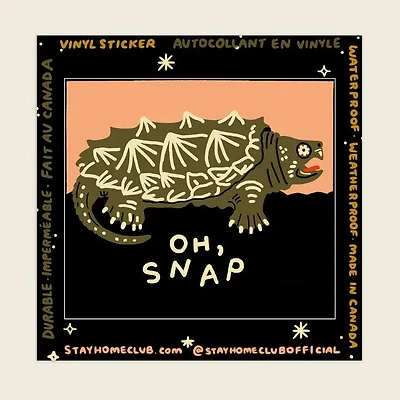 Oh Snap Turtle Vinyl Sticker