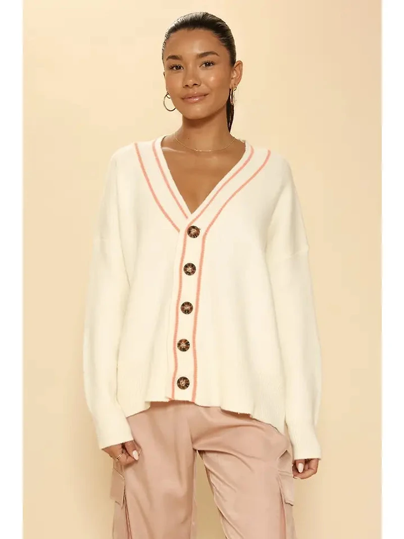 Varsity Strawberry Knit Cardigan