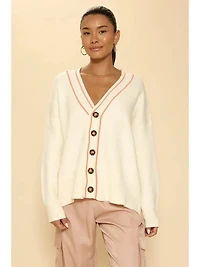 Varsity Strawberry Knit Cardigan