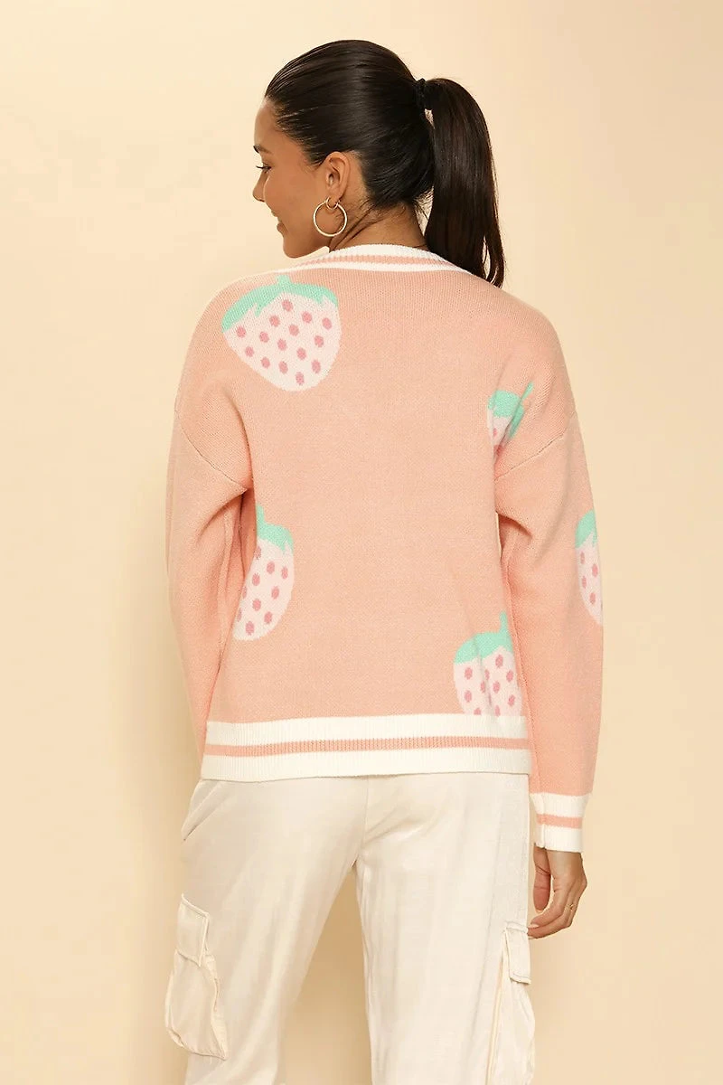 Strawberry Knit Cardigan