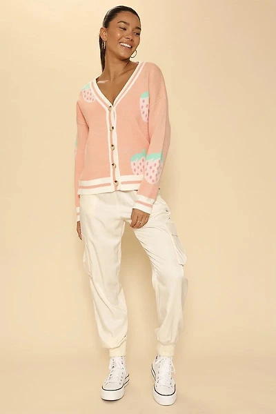 Strawberry Knit Cardigan